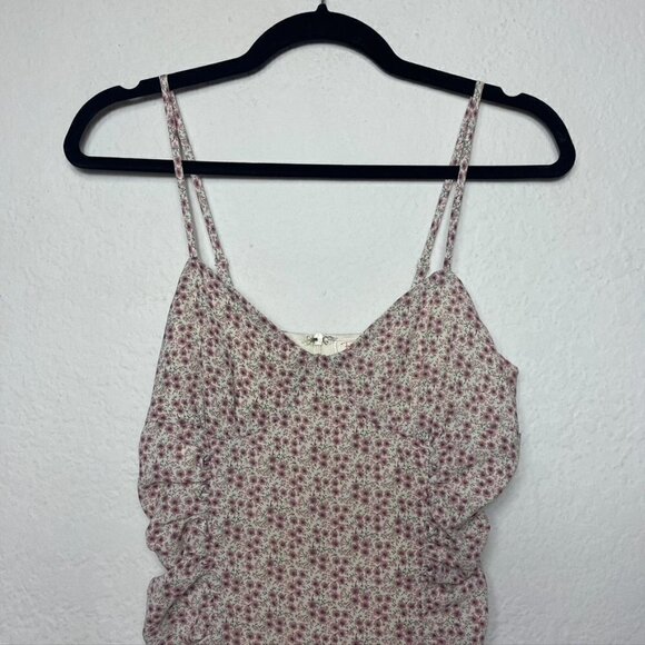 Blush BJ Tank Lined Side Ruching Floral Mini Dress - Picture 2 of 5